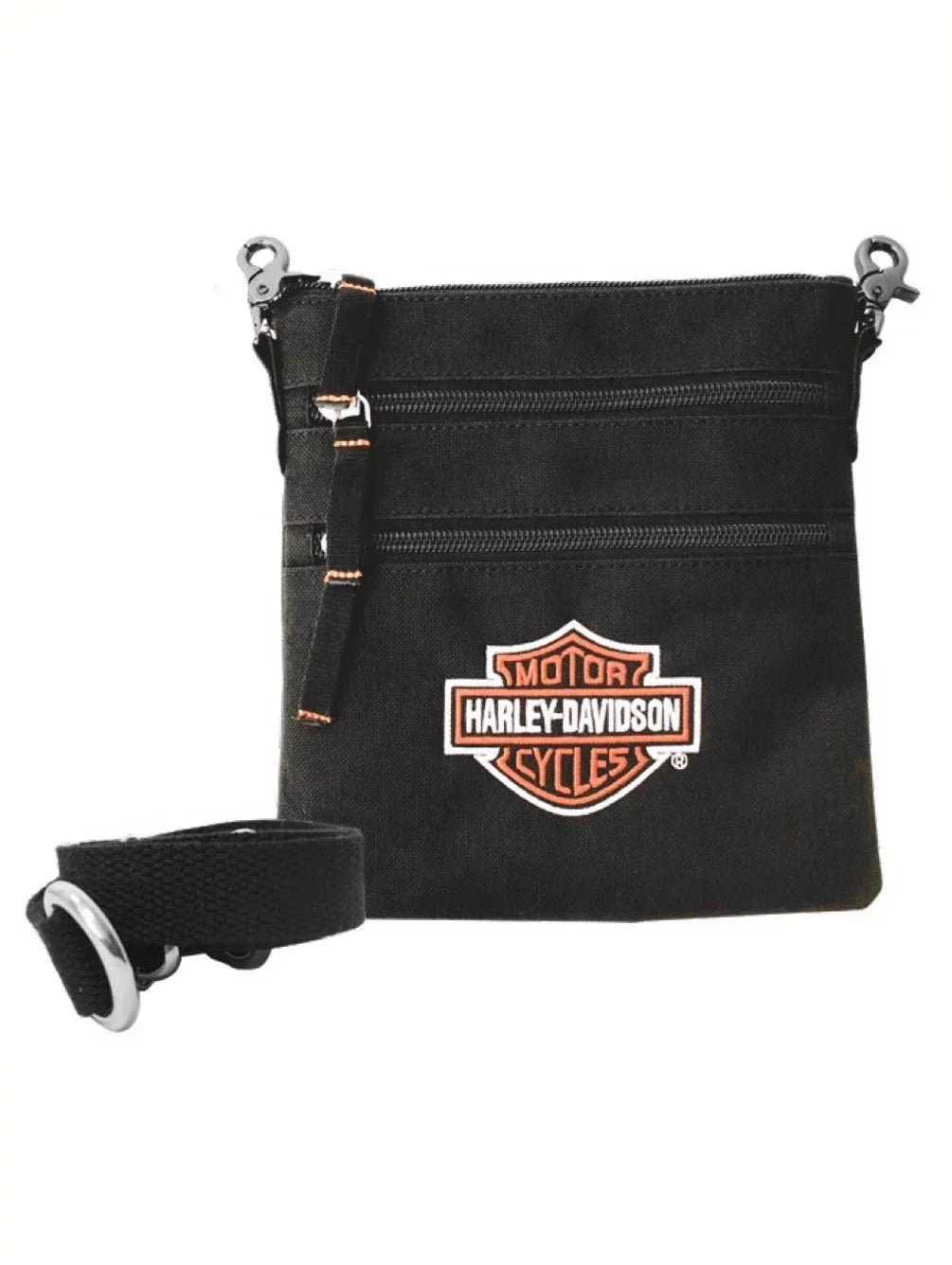Harley-Davidson Female Burgundy Bar & Shield Logo Clip Bag with Strap, Black, Harley Davidson