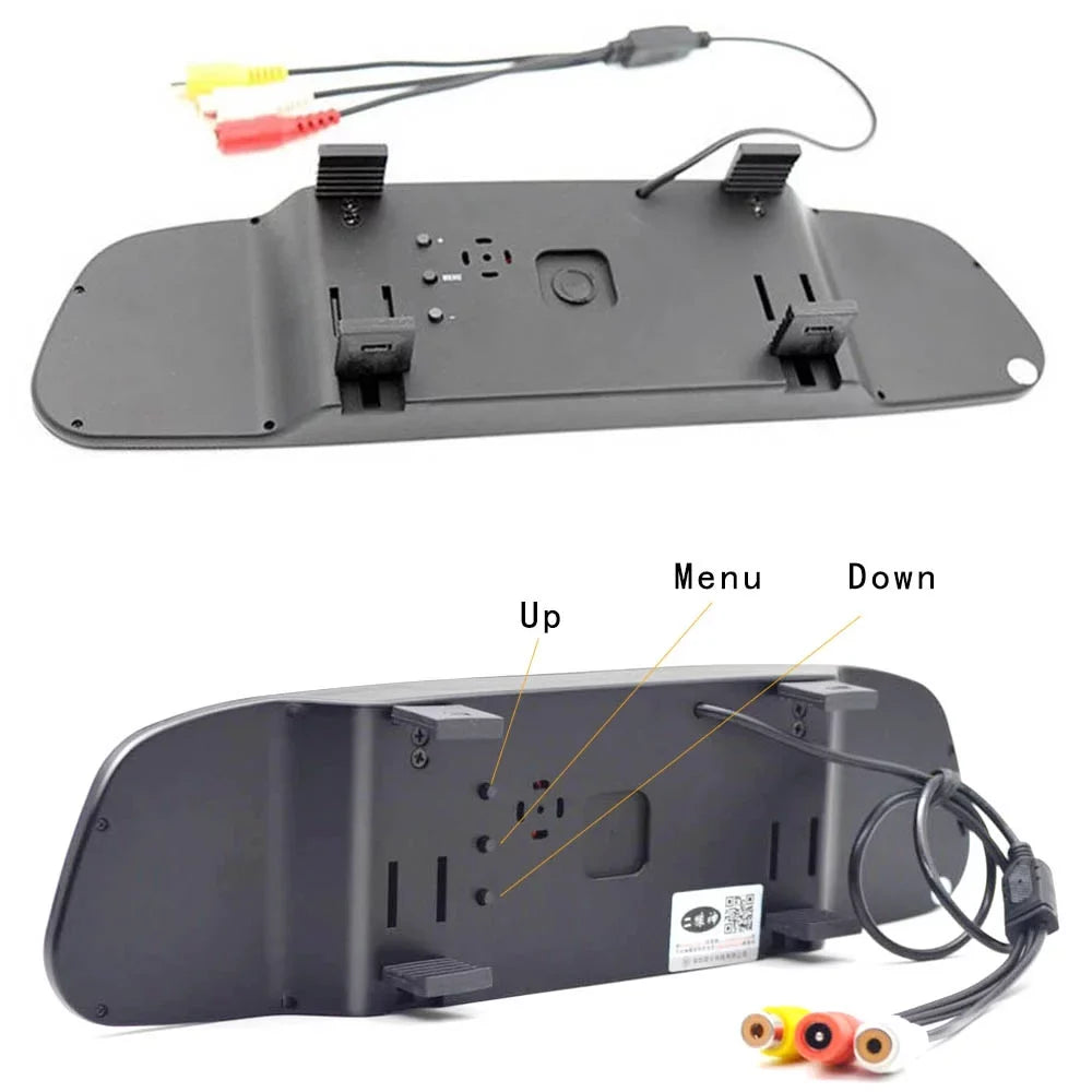 Wireless Car Backup Camera Rear View System Night Vision + 5inch Mirror Monitor