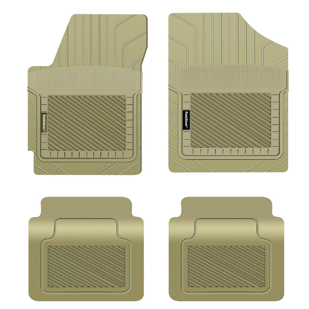PantsSaver Custom Fit Floor Mats for Genesis G80 2021-2023 All Weather Protection -4 Piece Set (Beige)