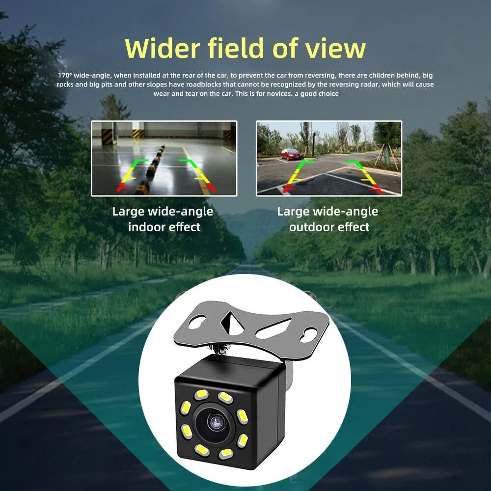 Wireless Car Backup Camera Rear View System Night Vision + 5inch Mirror Monitor