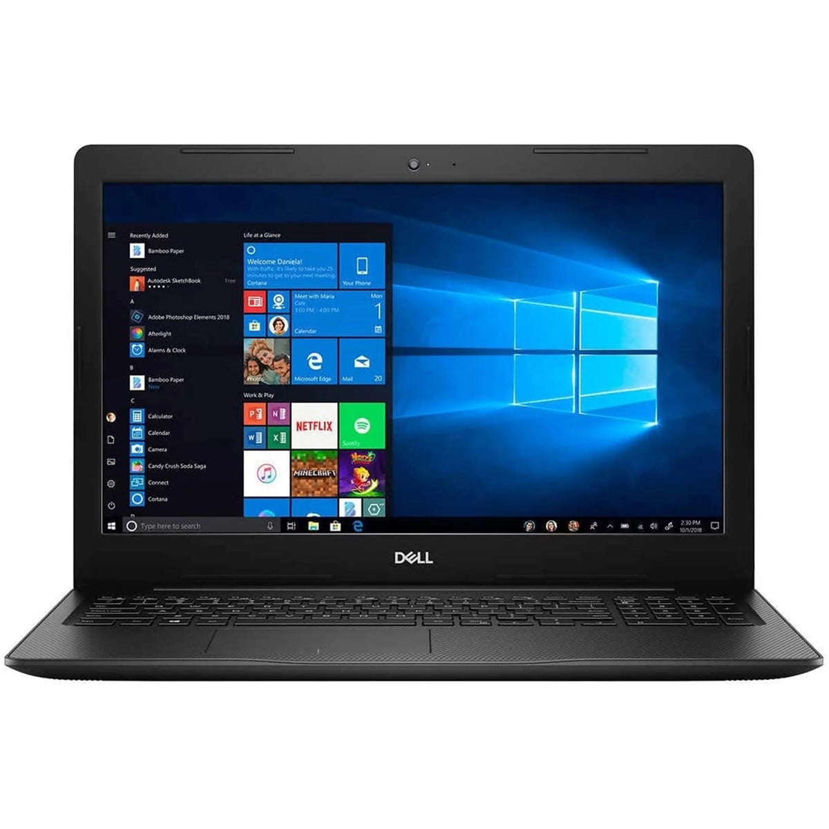 Dell Inspiron 3505 15.6" 8GB 512GB SSD AMD Ryzen™ 7 3700U 2.2GHz Win10P, Accent Black