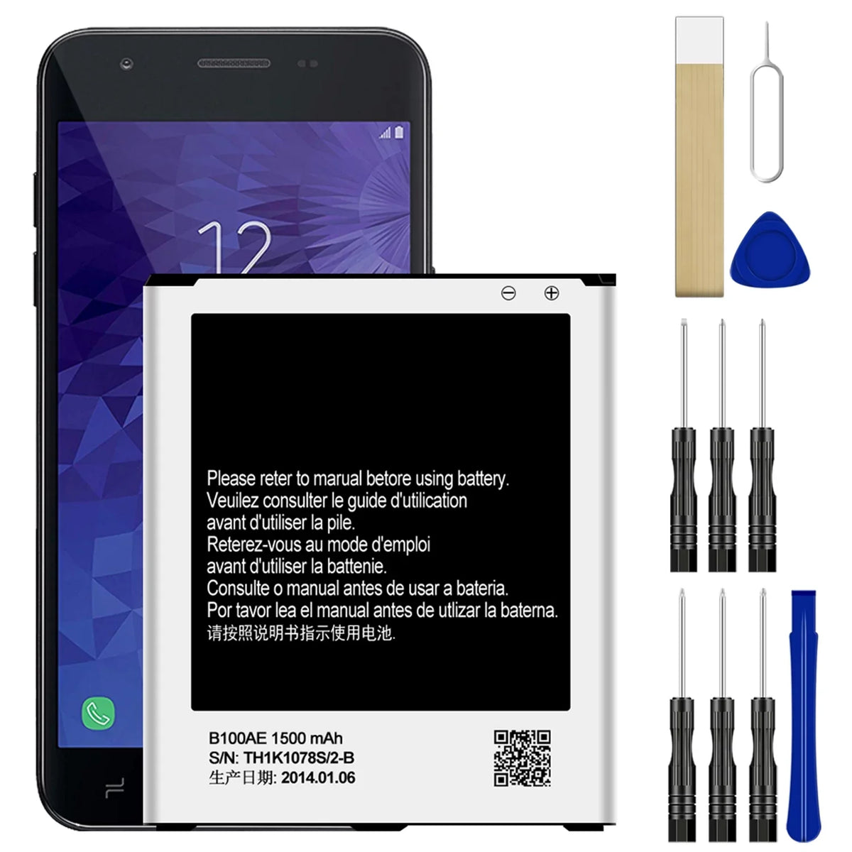 Replacement Battery B100AE For Samsung Galaxy Ace 3 Duos GT-S7272 Tool