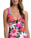 La Blanca Female Knot Trim Tankini Top Swimsuit Blush Measurement 4