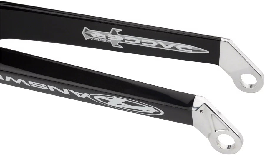 Answer BMX Dagger Pro Fork 24" 20mm Forged Dropout Matte Black Carbon Legs