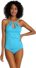 La Blanca Feminine Island Goddess High Neck Keyhole Tankini Swimsuit Top