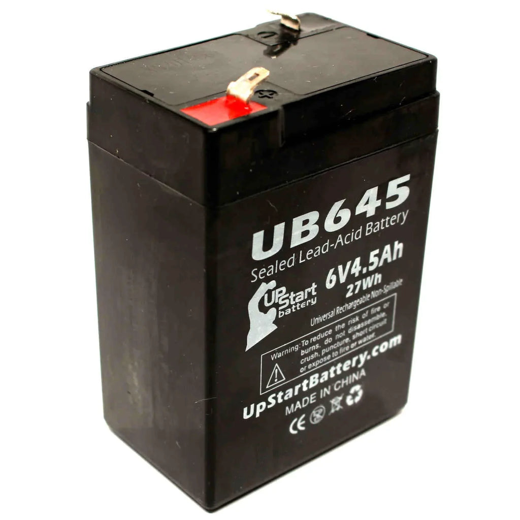 5x Pack - Compatible Tripp Lite BCPRO 850 Battery - Replacement UB645 Universal Sealed Lead Acid Battery (6V, 4.5Ah, 4500mAh, F1 Terminal, AGM, SLA) - Includes 10 F1 to F2 Terminal Adapters