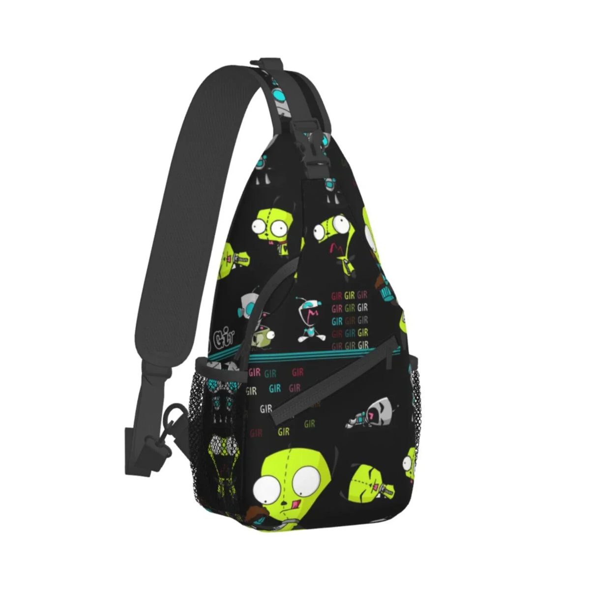 Invader Zim Show Planet Sling Bag Crossbody Backpack Chest Bags Diagonally Travel Daypack For Girls Men Adults Teen