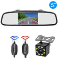 Wireless Car Backup Camera Rear View System Night Vision + 5inch Mirror Monitor
