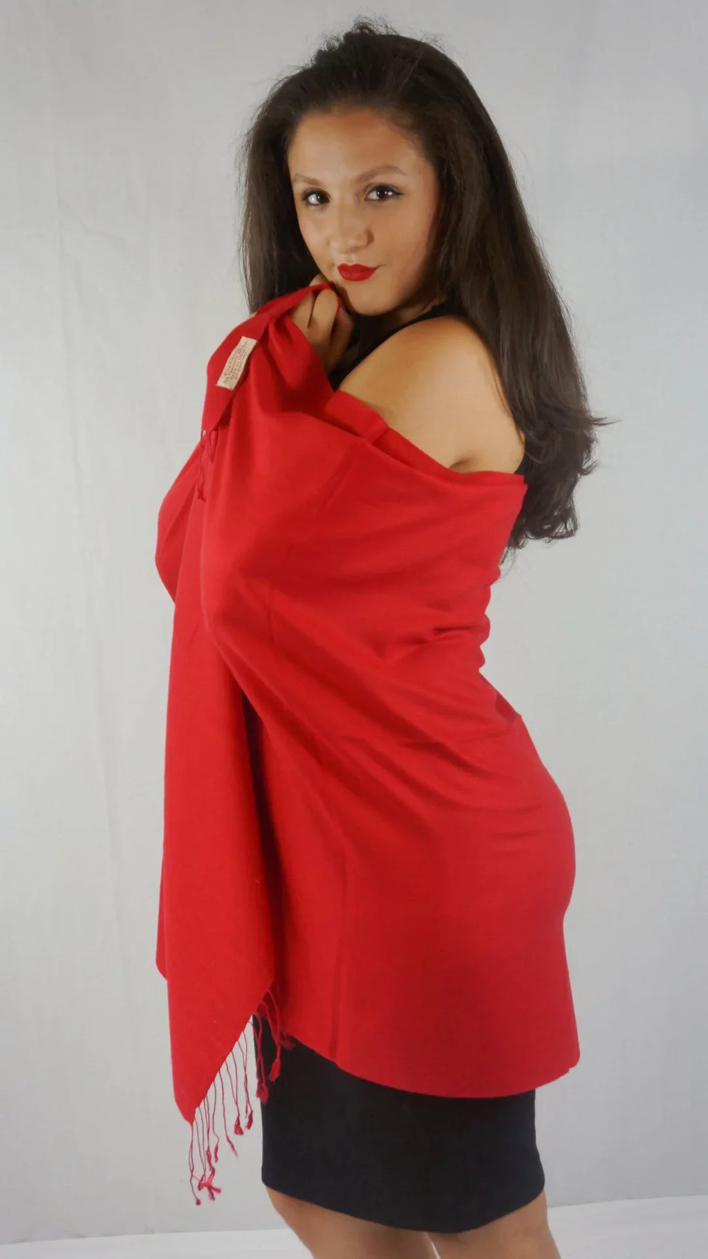 Scarf/Scarves/Shawl/Shawls/Stole/Wrap/Pashmina Scarf/Pashmina Shawl/Cashmere/Cashmere Scarf/Wool/Silk (Lipstick Crimson