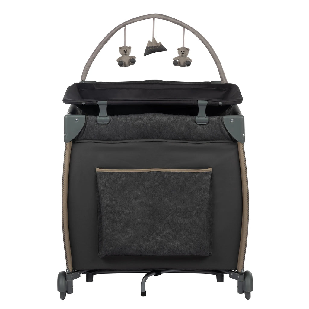 Monbebe Play Yard with Full Dimensions Rocking Bassinet, Castle Point