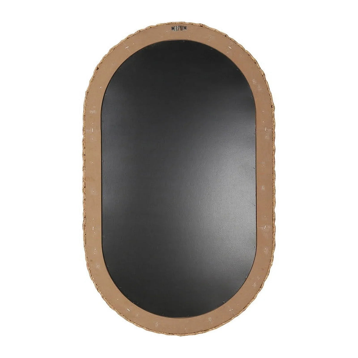 Oasis Grass Oval Rattan Woven Boho Wall Mirror