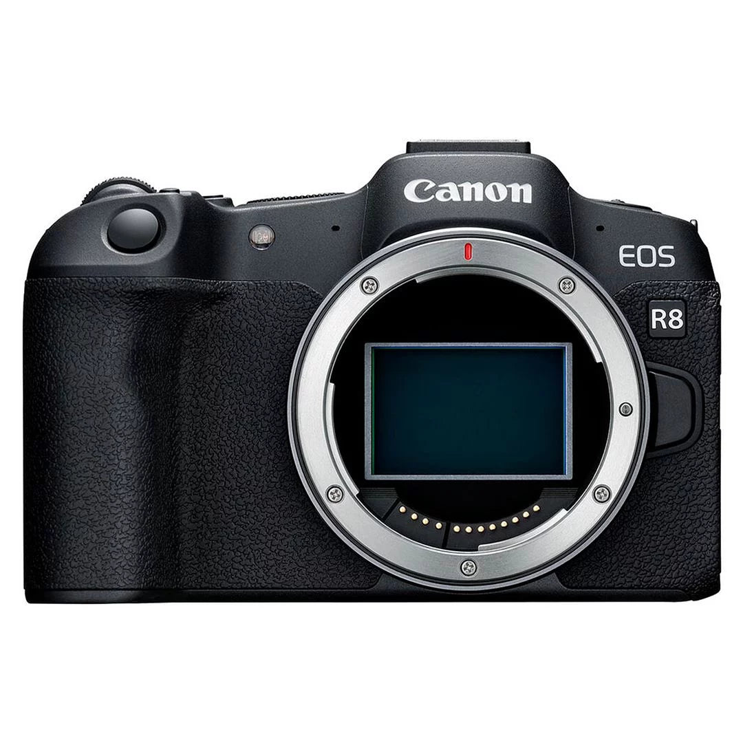 Canon EOS R8 Mirrorless Camera with RF 24-50mm Lens + SanDisk 32GB Memory Card + Case + LED Flash + ZeeTech Accessory Bundle
