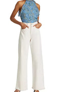 Veronica Beard Female Blue Dali Sleeveless Ruffle Top, 2