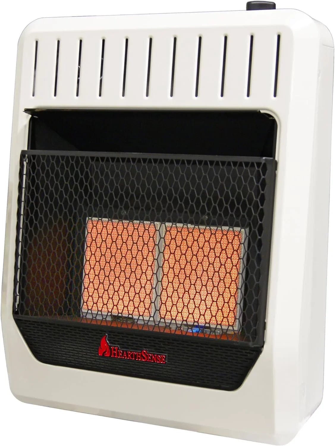 Hearth Sense Dual Fuel Vent Less Scarlet Plaque Heater with Base and Blower 20,000BTU T-Stat Control Model# IR16T-BB