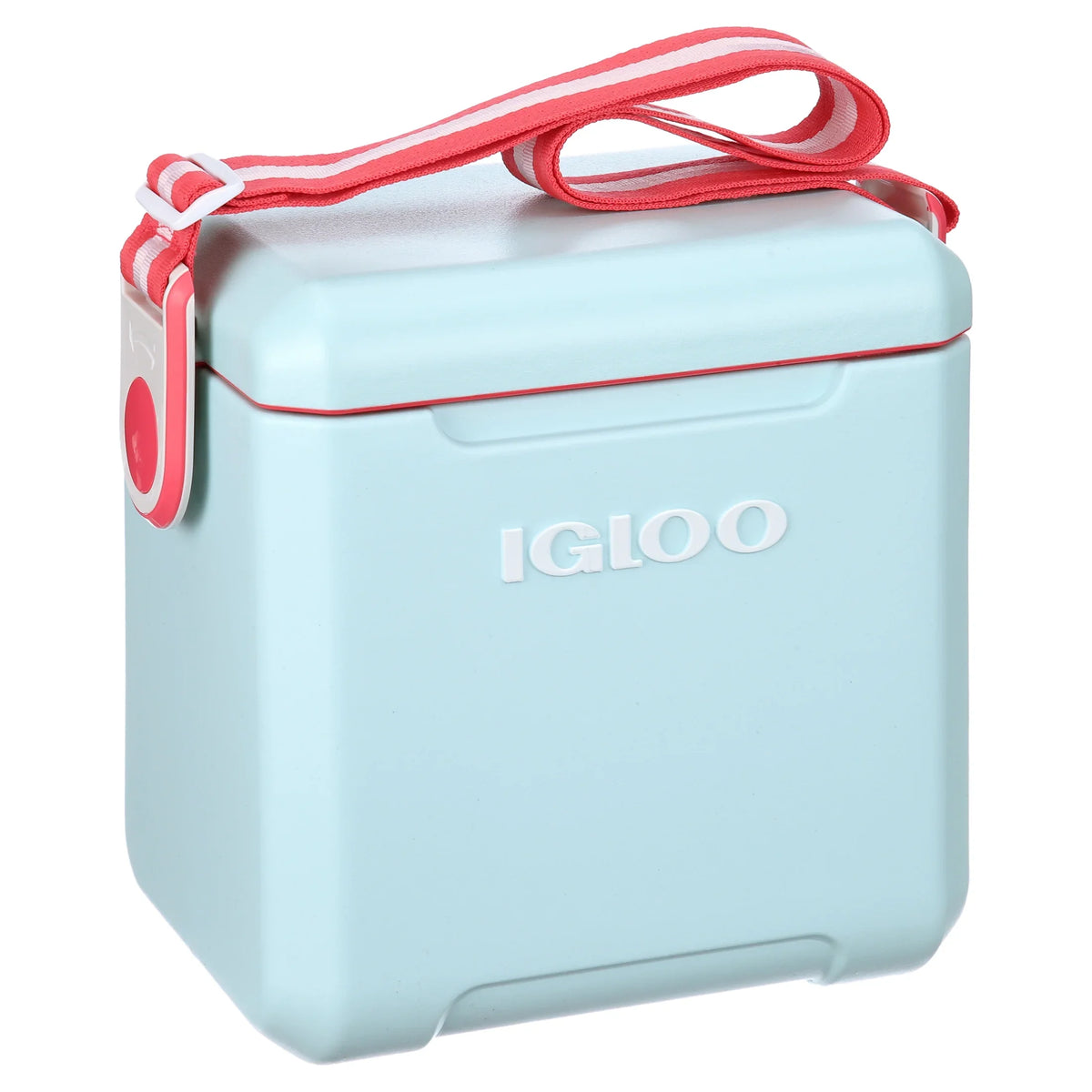 Igloo 11 Qt Tag-a-Long Hard Sided Cooler, Blue Aqua and Scarlet