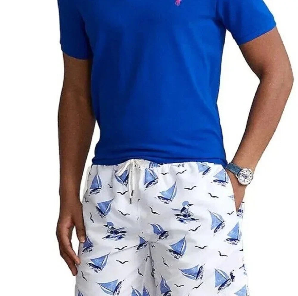 Polo Ralph Lauren Men's Traveler Classic Swim Trunk Blue Measurement XX-Large