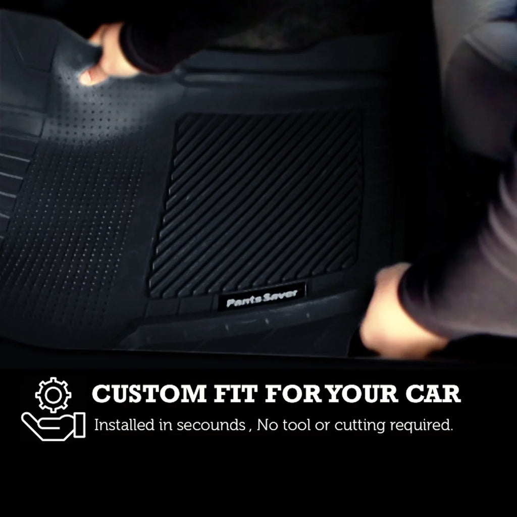 PantsSaver Custom Fit Floor Mats for Genesis G80 2021-2023 All Weather Protection -4 Piece Set (Beige)