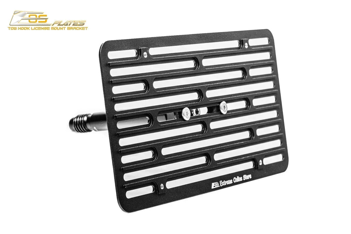 Extreme Online Store Replacement for 2016-Present Mazda Miata ND | EOS Plate Version 2 Full Proportion Front Bumper Tow Hook License Relocator Mount Bracket