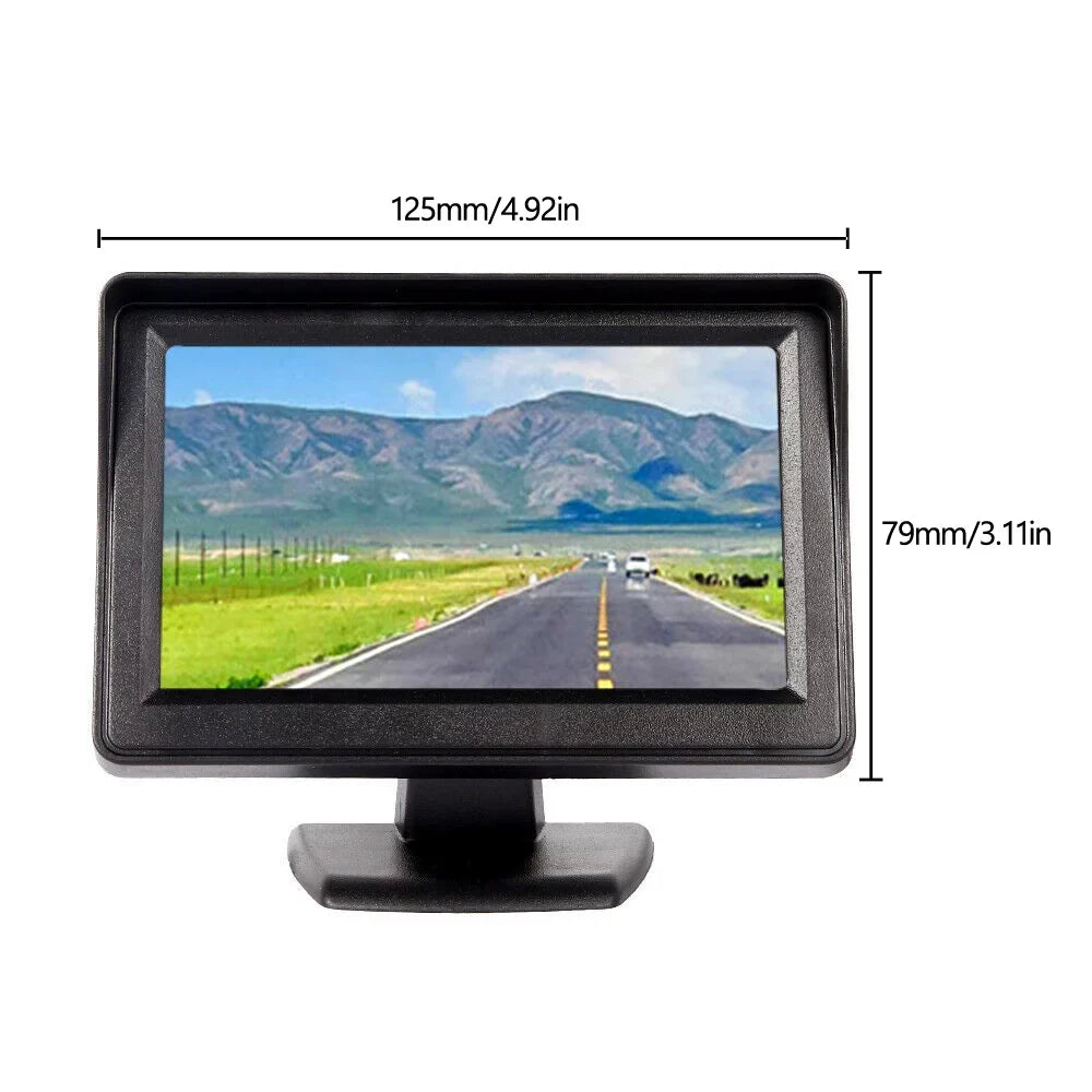 Motor Genic 4.3" TFT LCD Car MonitorRear View HD Camera Display Reverse Monitor NTSC PAL