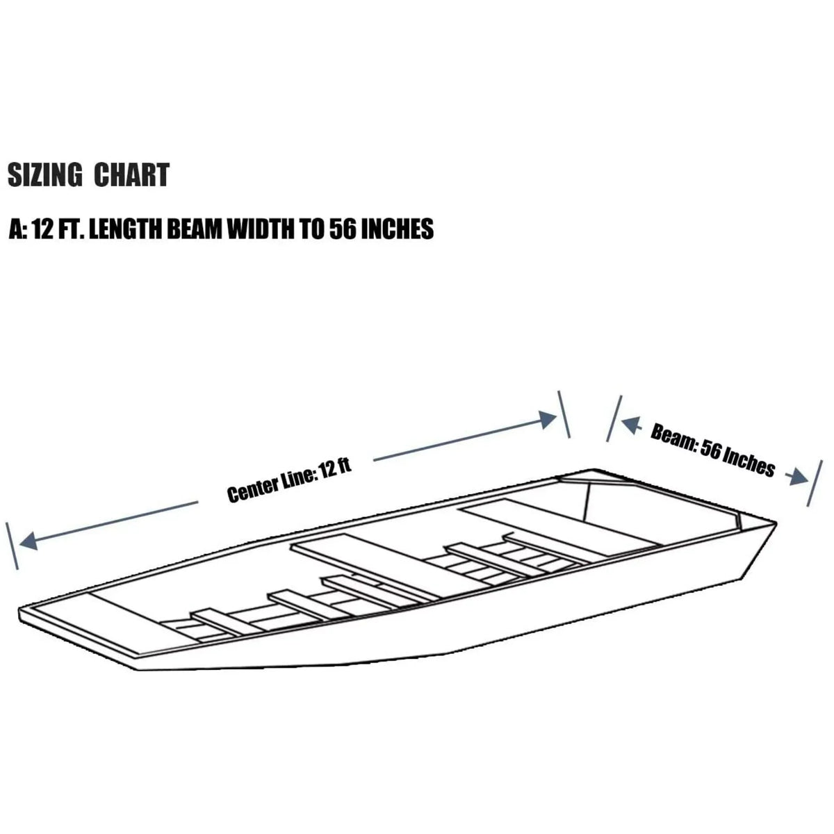 Goodsmann Jon Boat Covers Silvery Gray Water Resistant Trailerable 9921-0152-21( A, 12' L, 56"W )