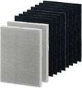 Merchandise Mecca Replacement 2 HEPA Air Filters and 8 Carbon Pre-Filters Compatible with Fellowes AeraMax 200 Purifier Model 190/200/DB55/DX55. Crimson to Part 9287101