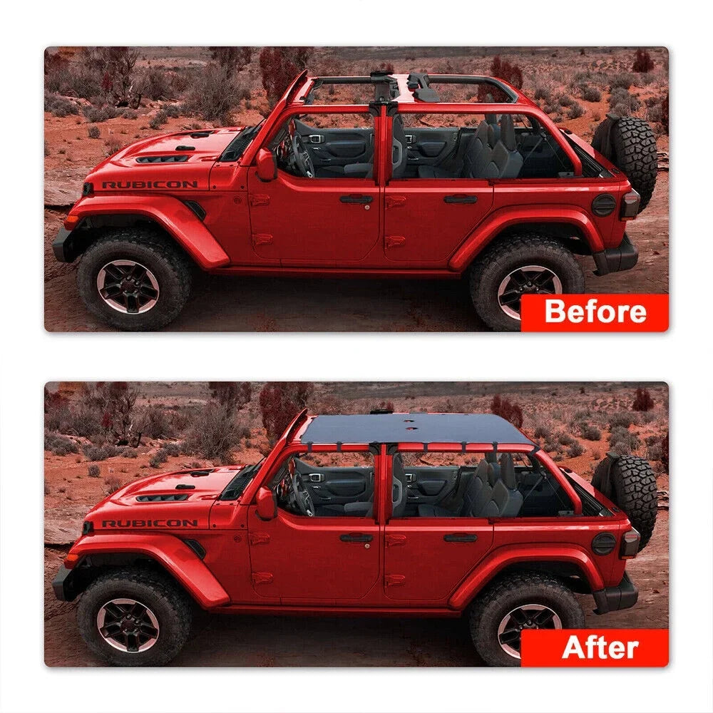 Paddsun Leather Top Sunshade Protection from the SunFor Jeep Wrangler JK JKU 07-18