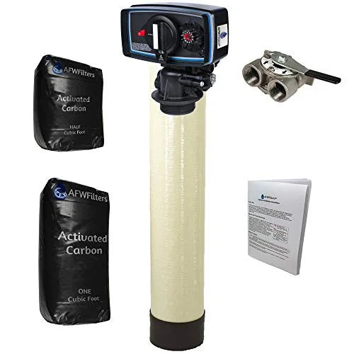 Carbon tank Filter CB1.5-56 Carbon Tank System Whole House 1.5 cu. ft. Fleck 5600 Filter Valve, 1 Count Pack of 1, Black