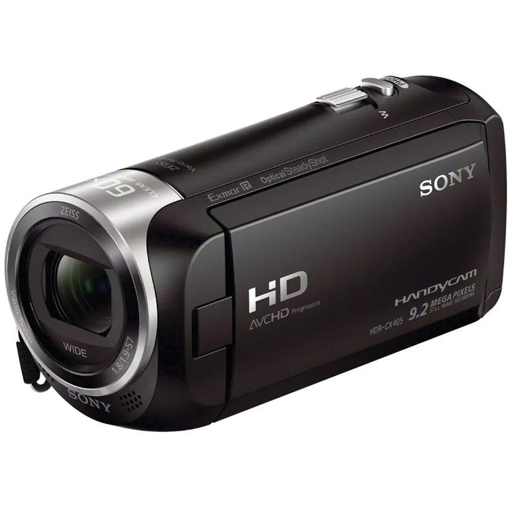 Sony HDR-CX405 HD Handycam + Extra Battery + Flash - 16GB Kit
