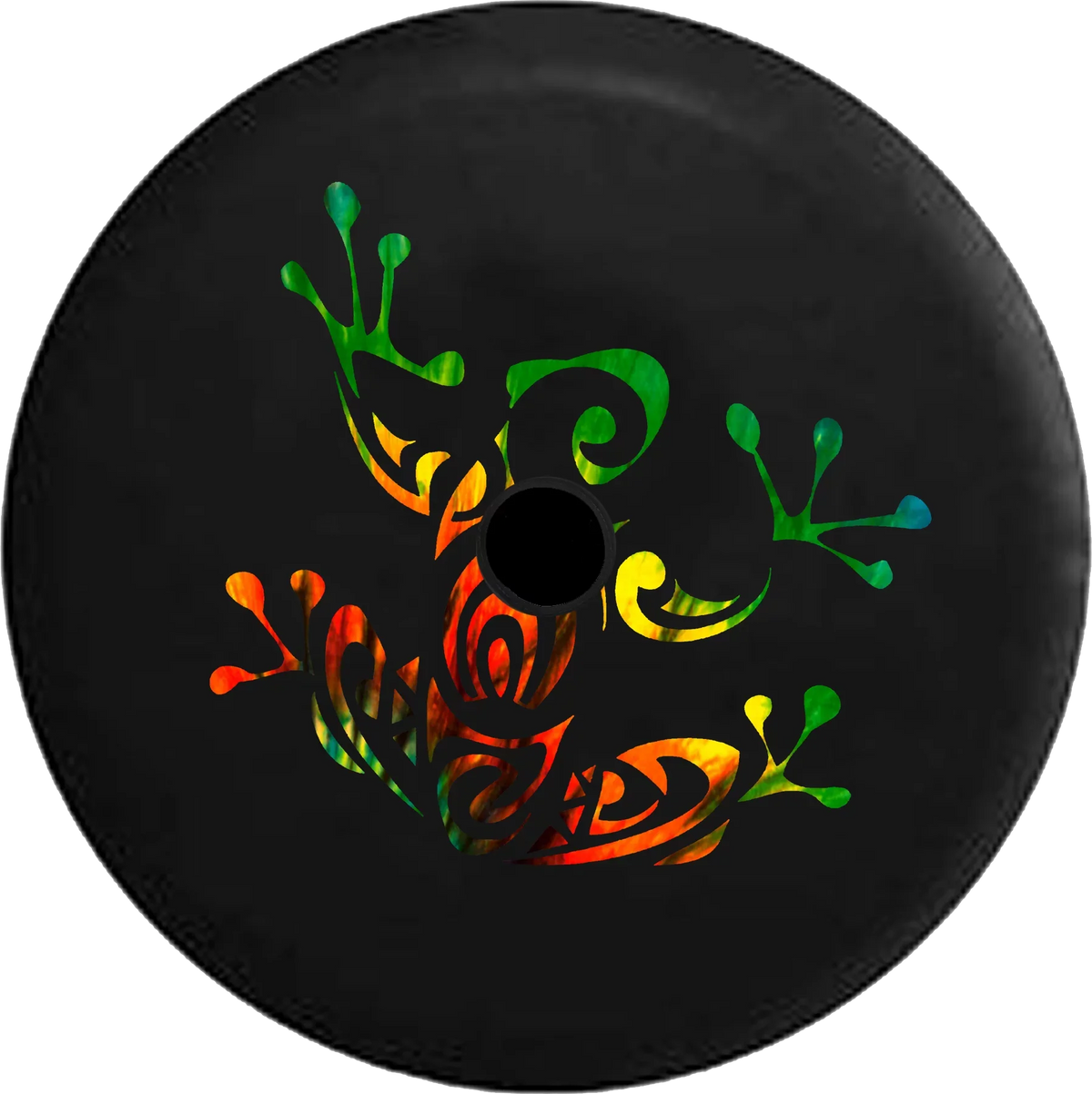 2018 2019 Wrangler JL Backup Camera Tiedye Tribal Tree Frog Spare Tire Cover for Jeep RV 33 Inch