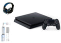 Sony 2215B PlayStation 4 Slim 500GB Gaming Console Black, Headset With BOLT AXTION Cleaning Kit Bundle Like New