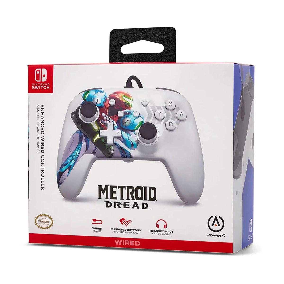 PowerA Enhanced Scarlet Controller for Nintendo Switch - Metroid Dread [Nintendo Switch Accessory]