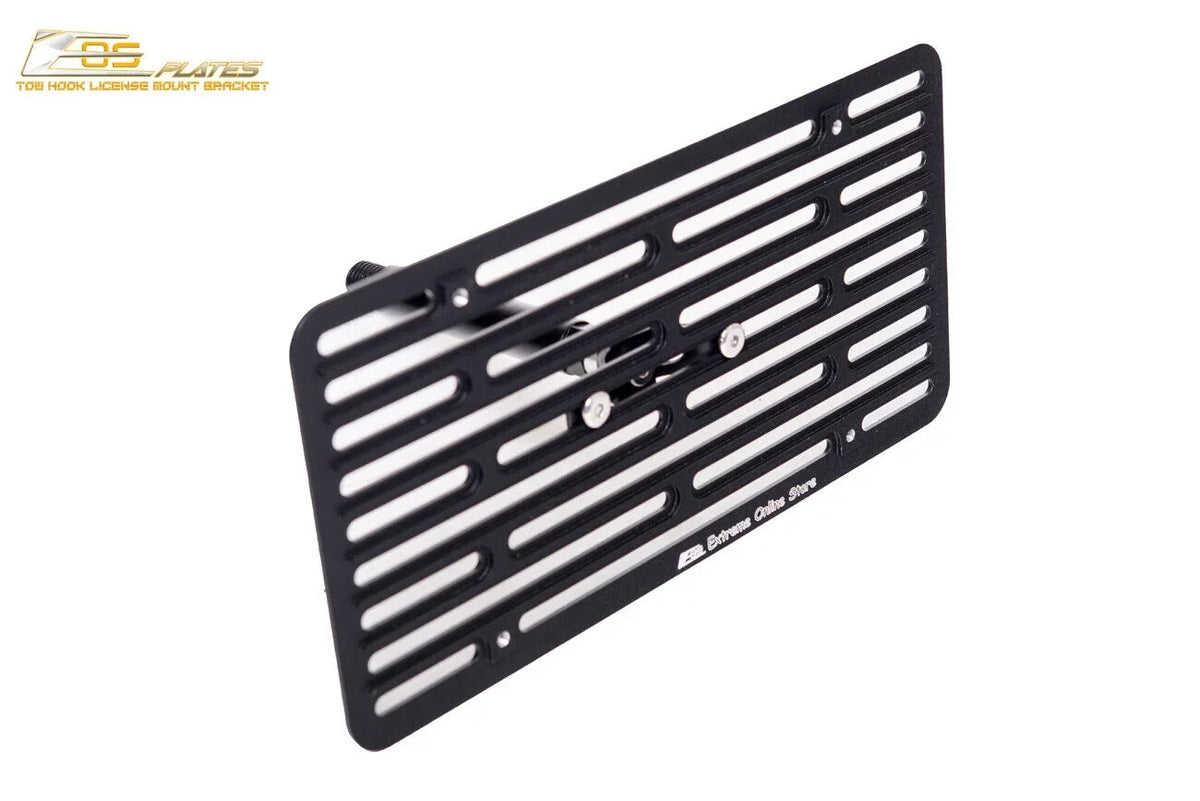 Extreme Online Store Replacement for 2016-Present Mazda Miata ND | EOS Plate Version 2 Full Proportion Front Bumper Tow Hook License Relocator Mount Bracket