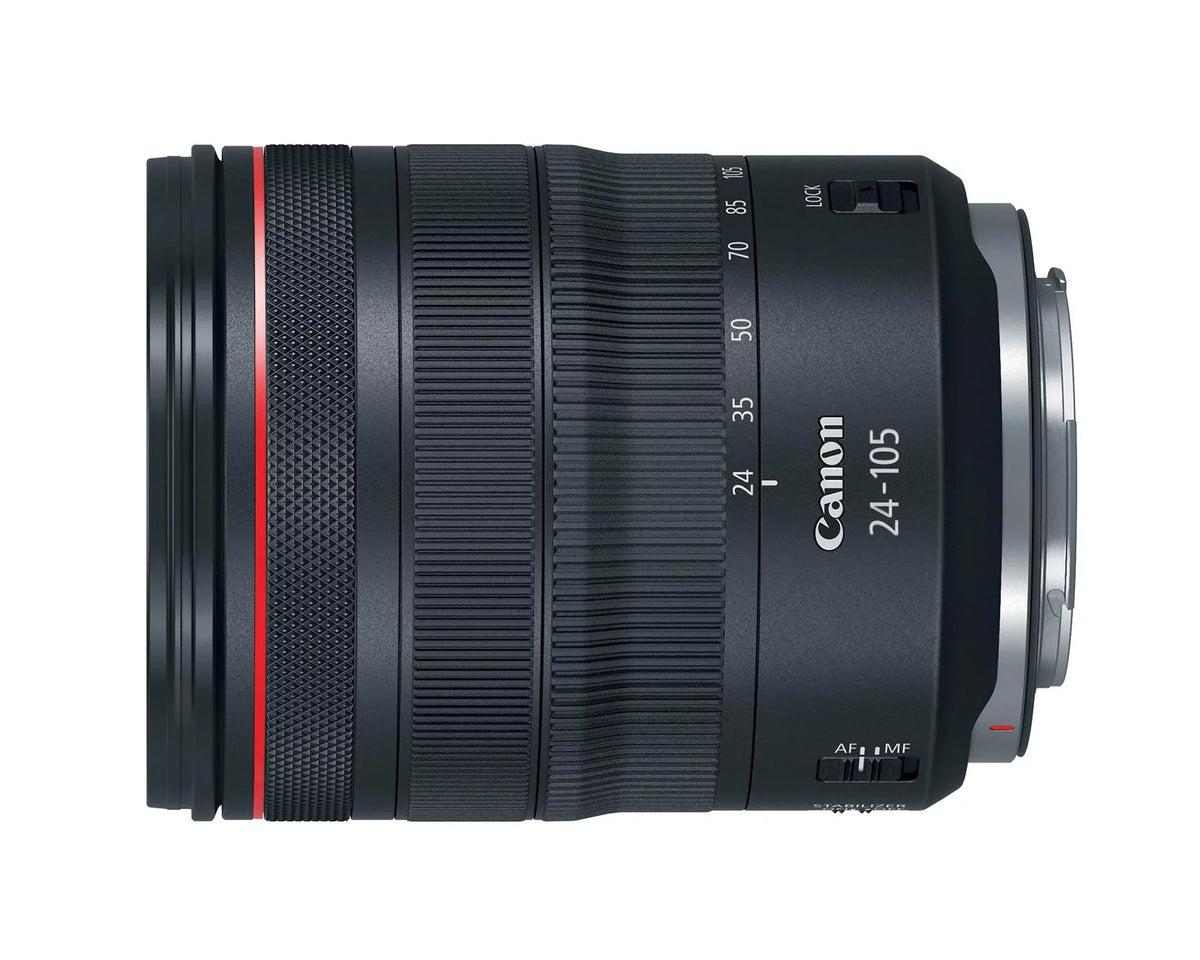 Scarlet Canon RF 24-105mm F4 L IS USM Lens - (2963C002) (Refurbished)