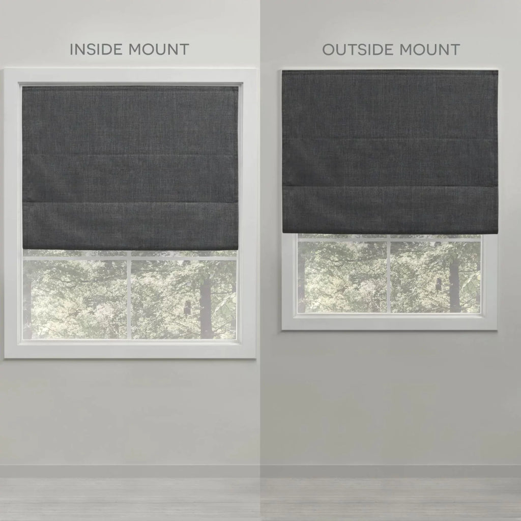 Exclusive Home Esme Total Blackout Roman Shade, 31"x64", White