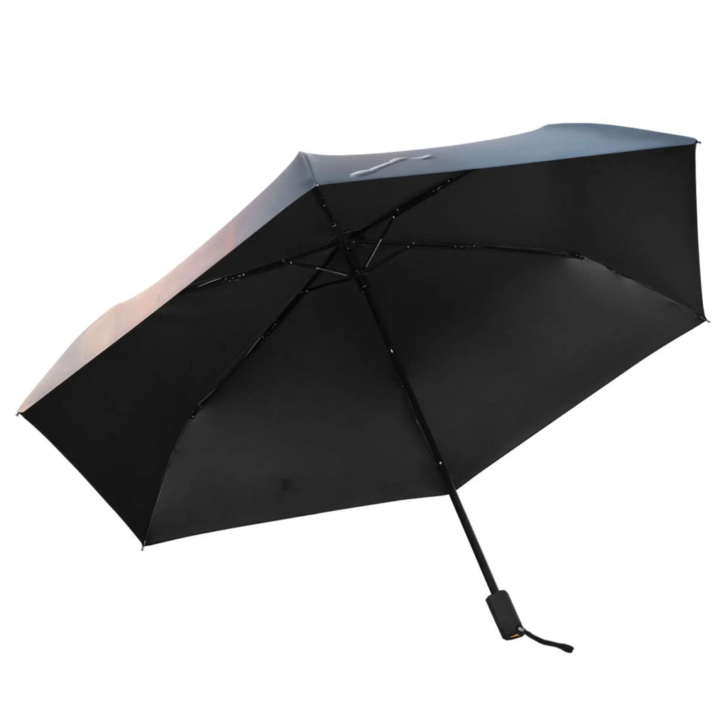 Winter Snow with Boat Compact Folding Umbrella for Rain Windproof Travel Umbrella UPF 50+ Lightweight Packable Arc Measurement