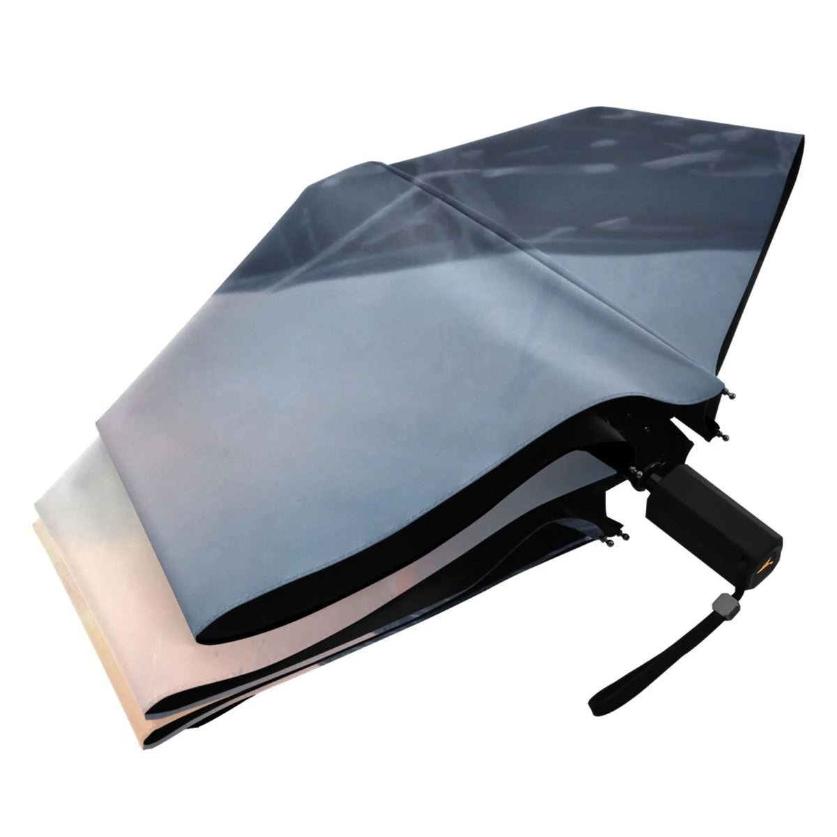 Winter Snow with Boat Compact Folding Umbrella for Rain Windproof Travel Umbrella UPF 50+ Lightweight Packable Arc Measurement