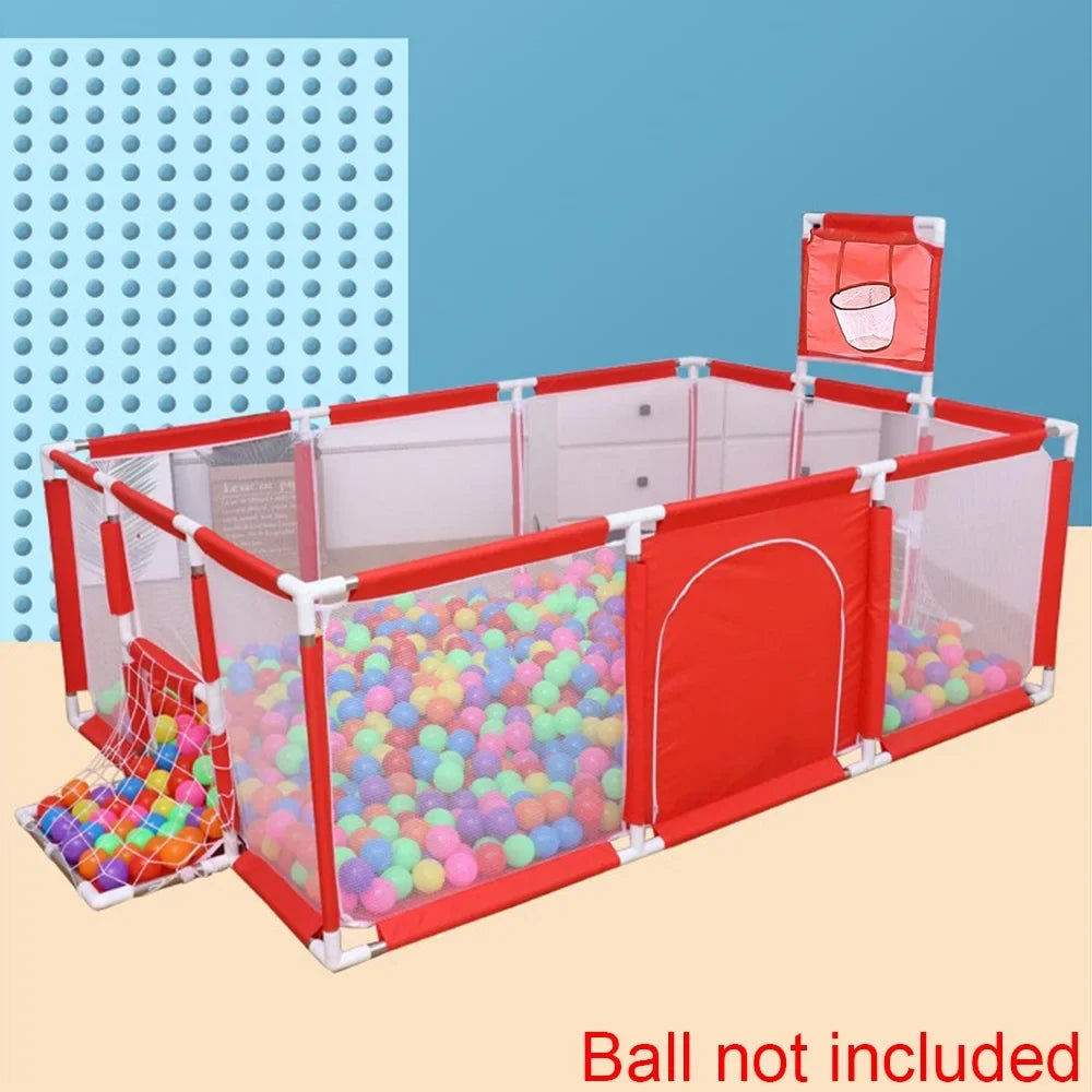 JahyShow Large 70in Baby Playpen - Foldable Playard with Breathable Burgundy