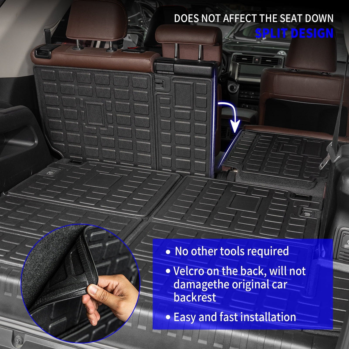 Fit 2010-2023 Toyota 4Runner 7 Seats Trunk Mat Cargo Liner 4 Runner Accessories (Fit 2nd&3rd Row)