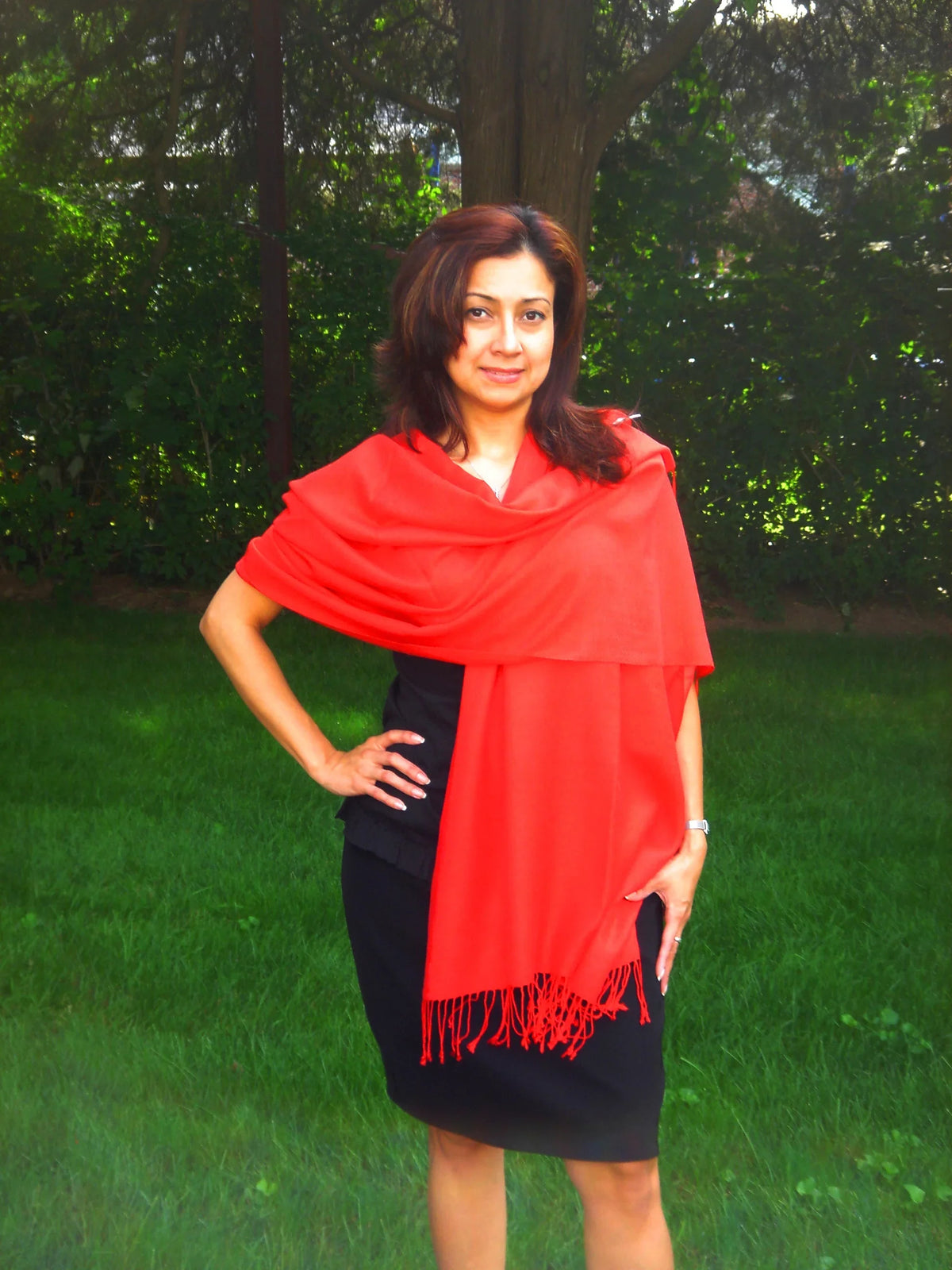 Scarf/Scarves/Shawl/Shawls/Stole/Wrap/Pashmina Scarf/Pashmina Shawl/Cashmere/Cashmere Scarf/Wool/Silk (Lipstick Crimson