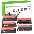 AAZTECH 5-Pack Compatible Toner Cartridge for Samsung CLT-K406S CLT-C406S CLT-Y406S CLT-M406S 406S Printer Ink (2*Black,Cyan,Magenta,Yellow)