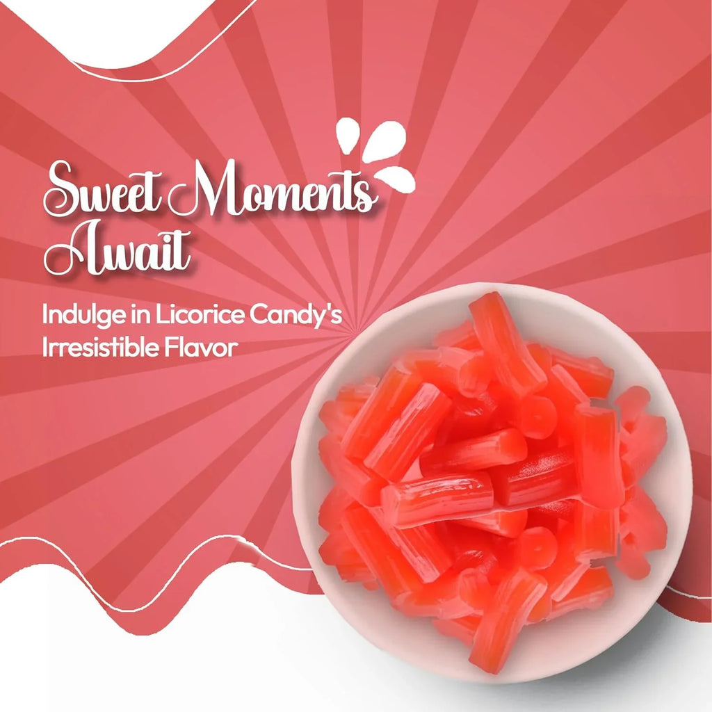 Licorice Candy - 8 Ounce Chocolate Licorice - Strawberry Scarlet Licorice - Australian Candy - Liquorice Candy - Bulk Licorice Old Fashioned Candy For Sweet Lovers