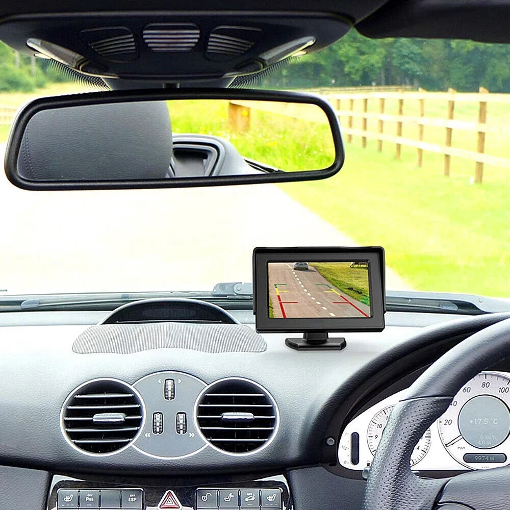 Motor Genic 4.3" TFT LCD Car MonitorRear View HD Camera Display Reverse Monitor NTSC PAL