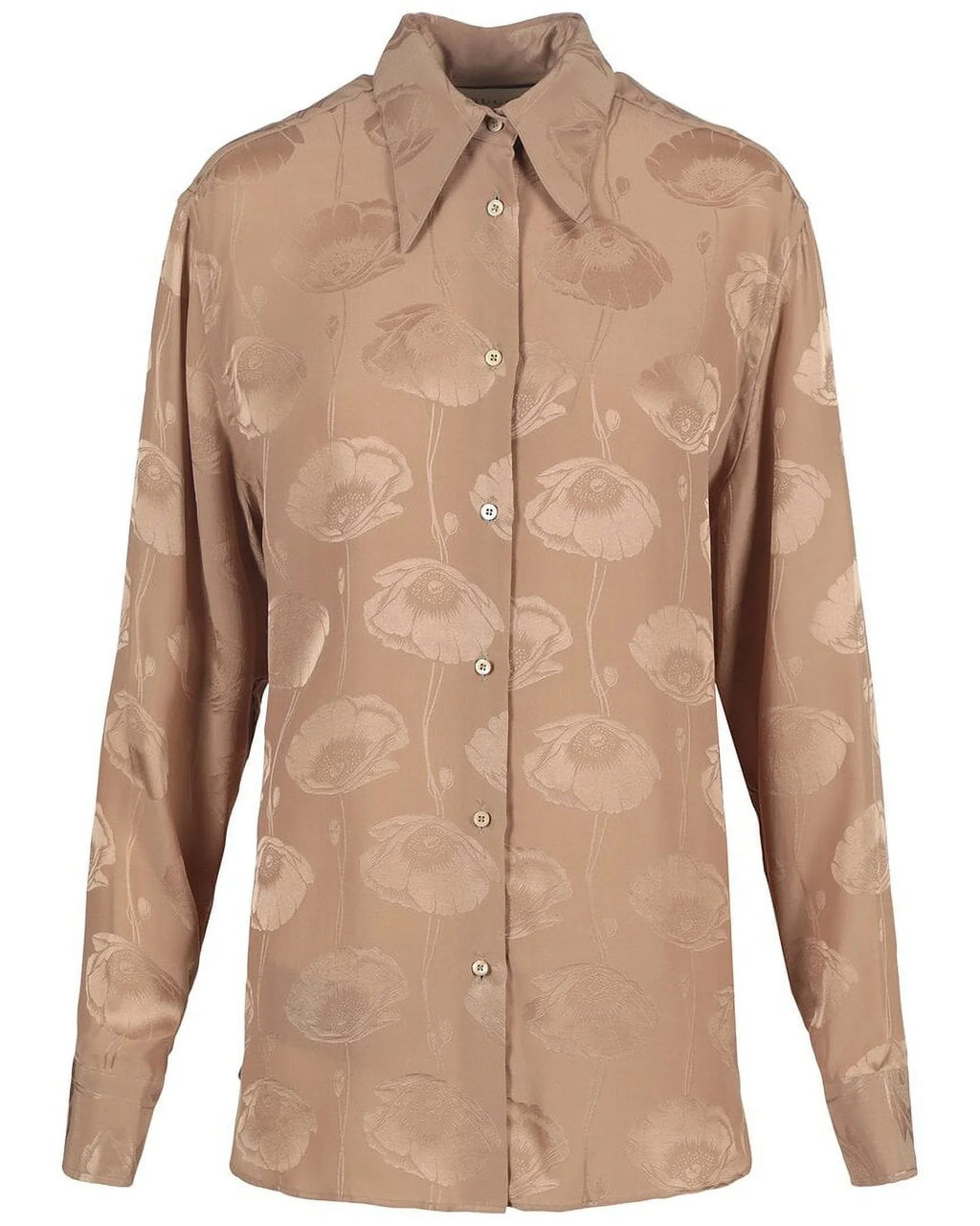 Gucci Female Poppy Jacquard Silk Top, 46