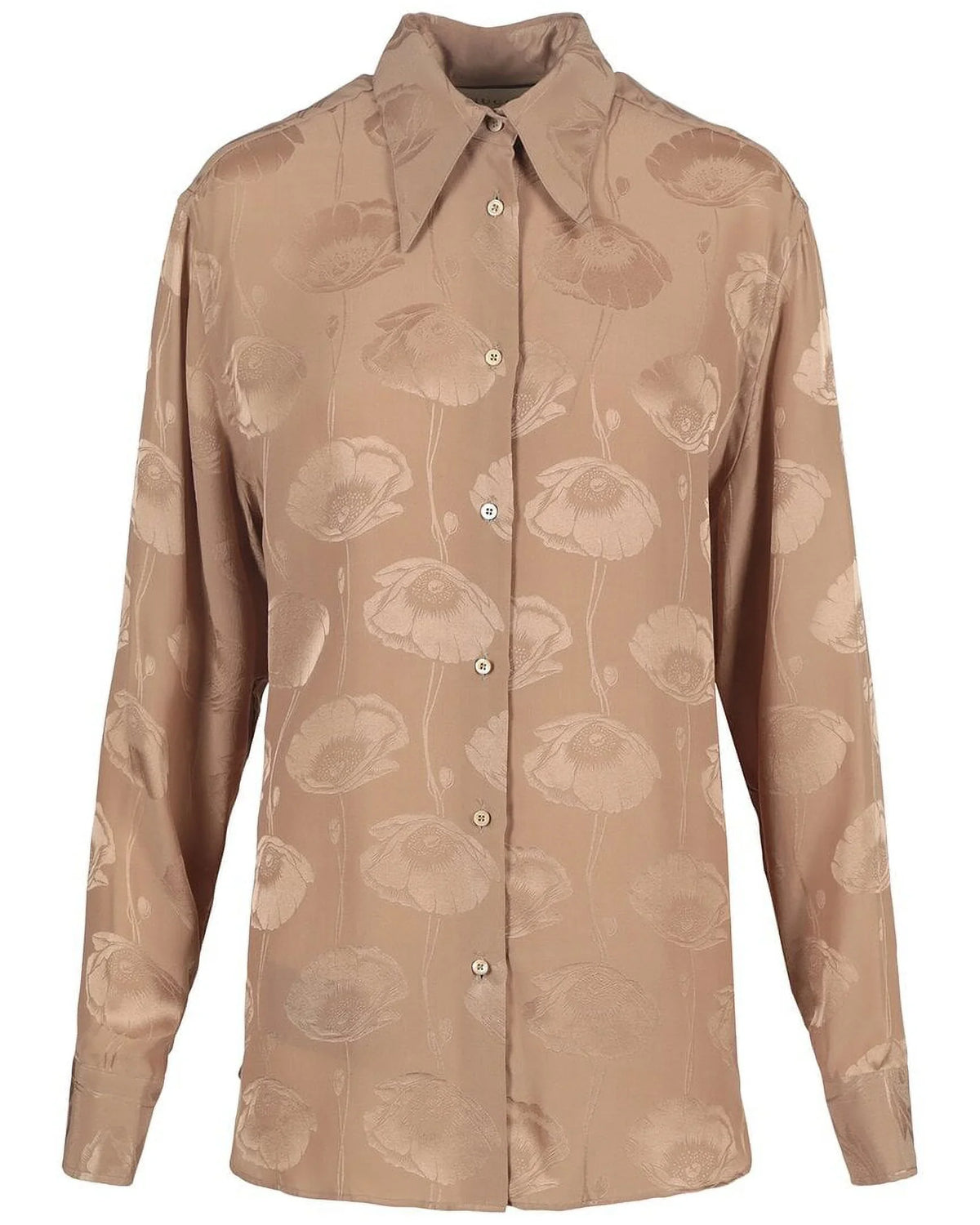 Gucci Female Poppy Jacquard Silk Top, 46