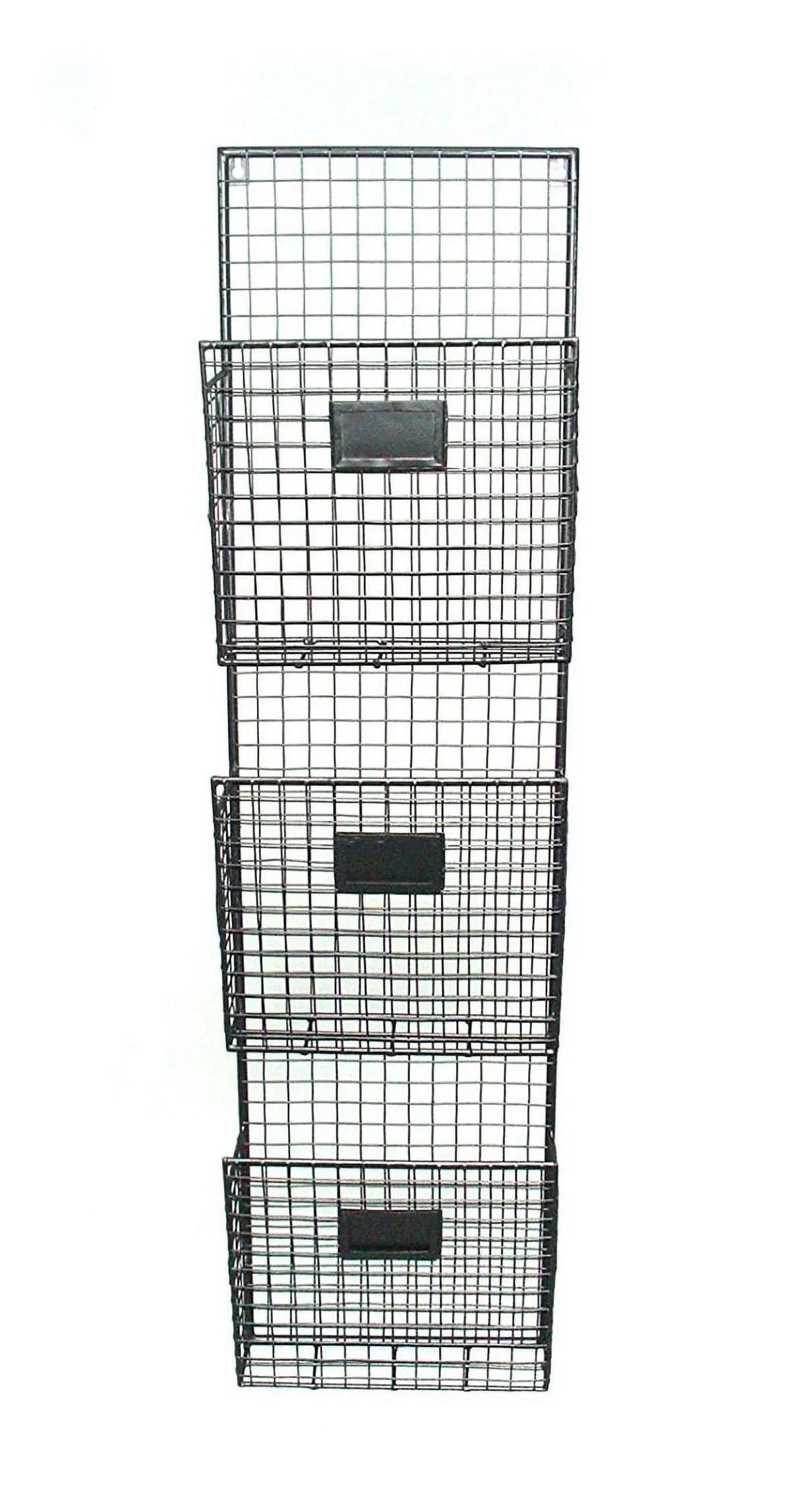 Black Burgundy 3 Tier Wall File Holder