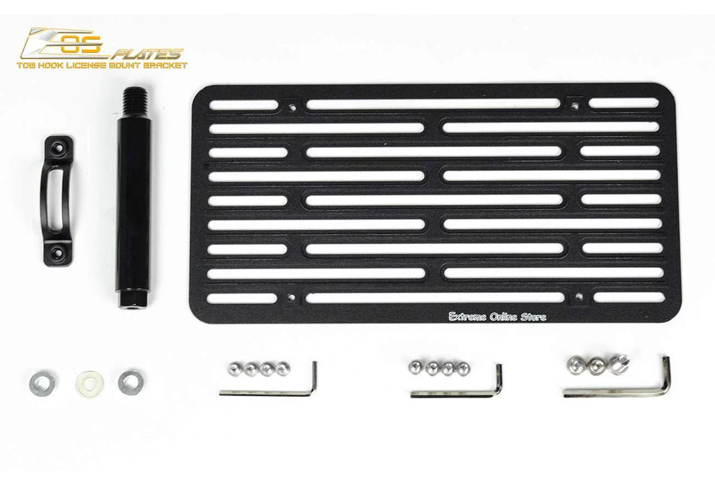 Extreme Online Store for 2011-2015 Mini Cooper 2Dr Convertible R57 MK2 Cooper/Cooper S | EOS Plate Version 2 Full Fit Front Bumper Tow Hook License Relocator Mount Bracket