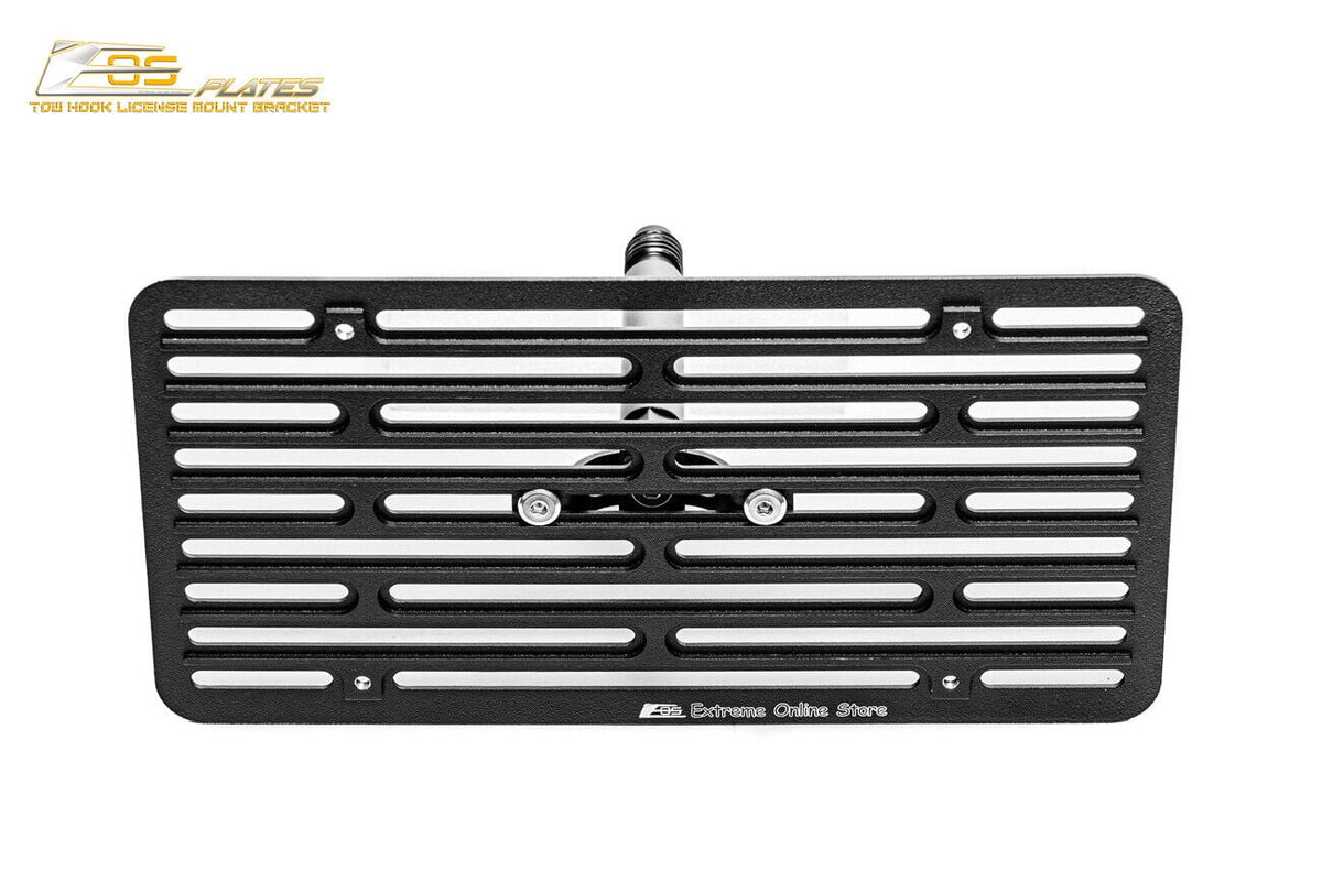 Extreme Online Store Replacement for 2016-Present Mazda Miata ND | EOS Plate Version 2 Full Proportion Front Bumper Tow Hook License Relocator Mount Bracket