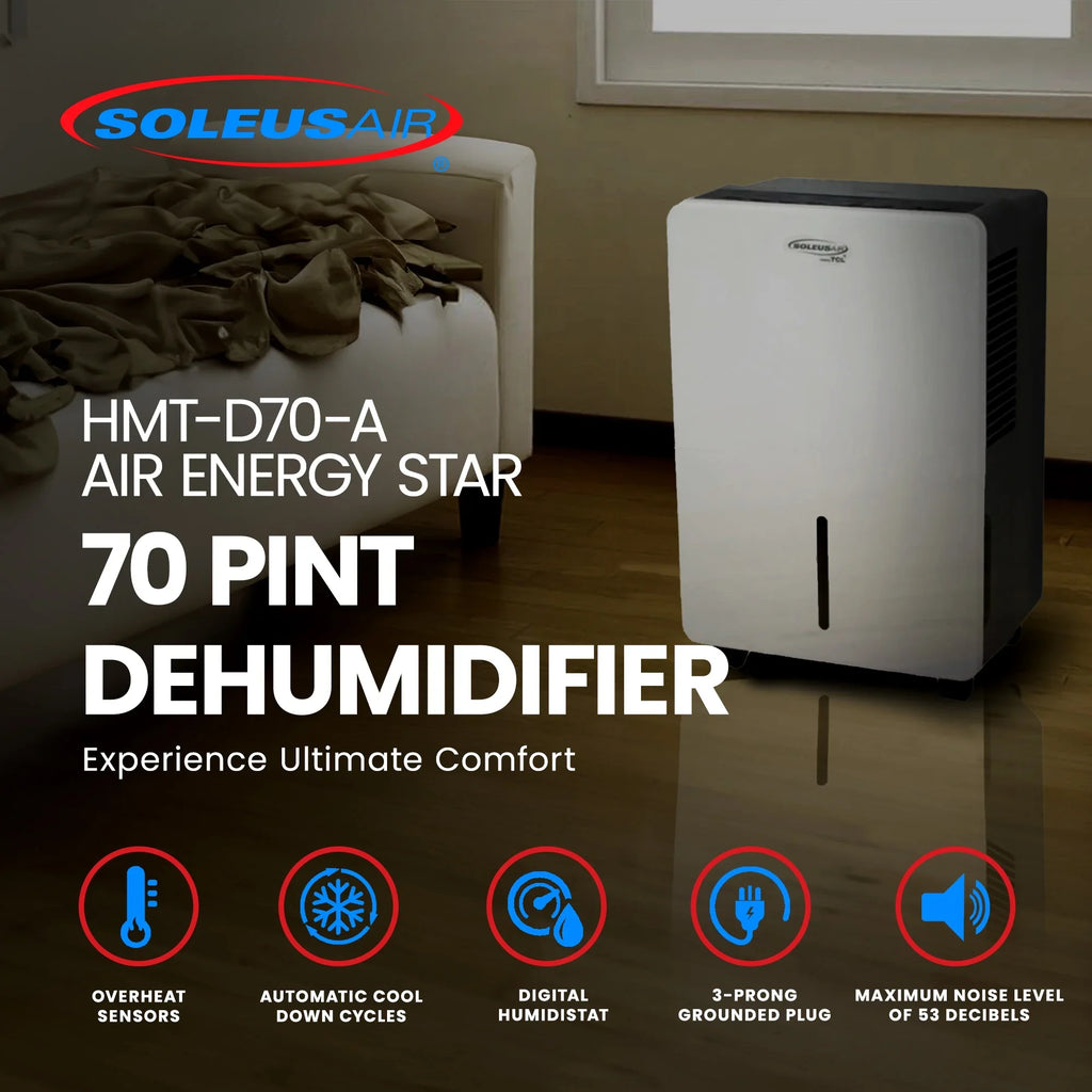Scarlet SoleusAir HMT-D70-A Air Energy Star 70 Pint Dehumidifier (Refurbished)