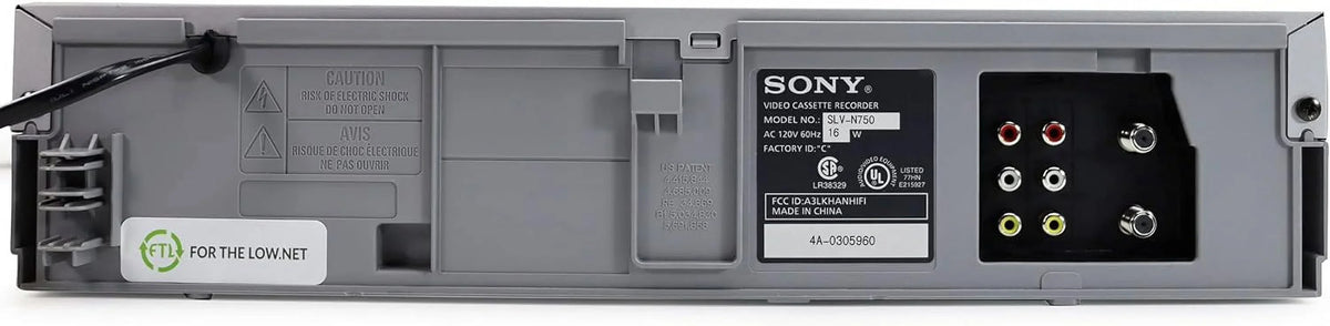 Burgundy Sony SLV-N750 Full Chassis 4-Head Hi-Fi VCR (Refurbished)