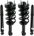 Detroit Axle - Struts Shocks for 2007-2013 GMC Chevy Silverado Sierra 1500 [Exc. Electronic Susp.] Complete 2 Front Struts w/Coil Spring 2 Rear Shock Absorbers 2008 2009 2010 2011 2012 Replacement